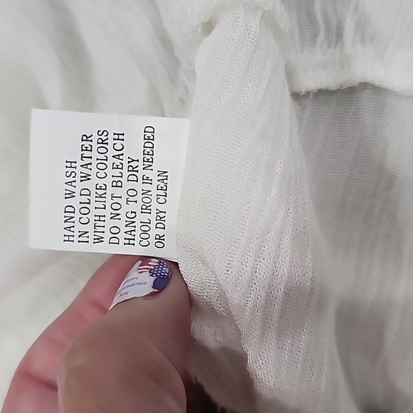 Roommates boho 3/4 sleeve cold shoulder top, size S - Picture 8 of 10